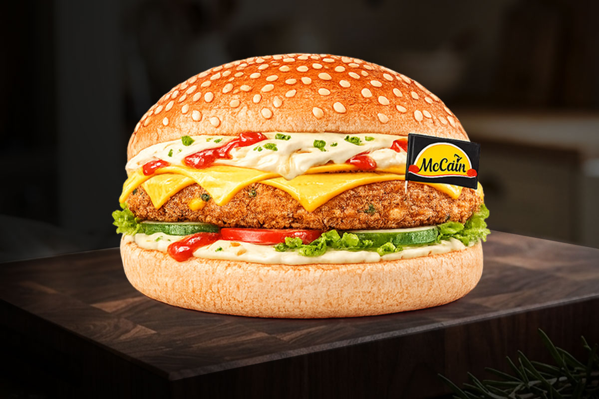Double Cheese McCain Tikki Burger
